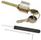 Loboo Idea 2 Stück Premium Praxis Lock Picking Tool mit transparentem Schloss, einschließlich einem Lockpick Haken, einem Dietrich-Spannschlüssel und einem Zylinderschloss für Anfänger und Pro