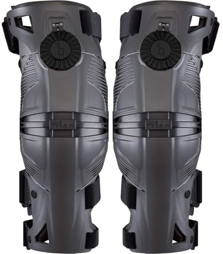 MOBIUS Ortesi X8 (Coppia) - Grigio/Nero- Ginocchiere Unisex Adulto, Taglia M (Taglia Produttore: M)