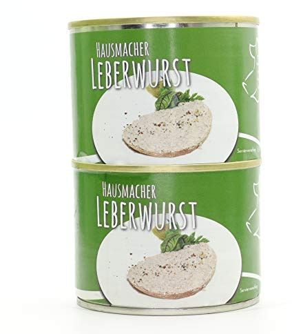2 X Konserve 200g Diem Leberwurst, Leberwurst nach Hausmacher Art, Die Grobe - Brotzeit in der Dose 2 x 200g