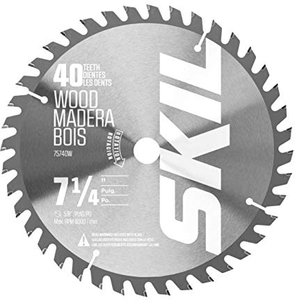 SKIL 7-1/4 40-Tooth Carbide Tipped Circular Saw Blade for SKIL Circular Saws 5280-01/5180-01/5080-01-75740W
