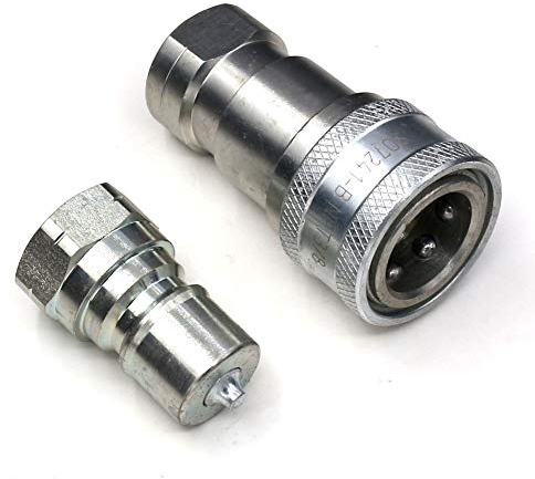 CEKER Coupleur hydraulique 3/8 NPT ISO 7241-B, raccord de tracteur hydraulique à connexion rapide et déconnexion