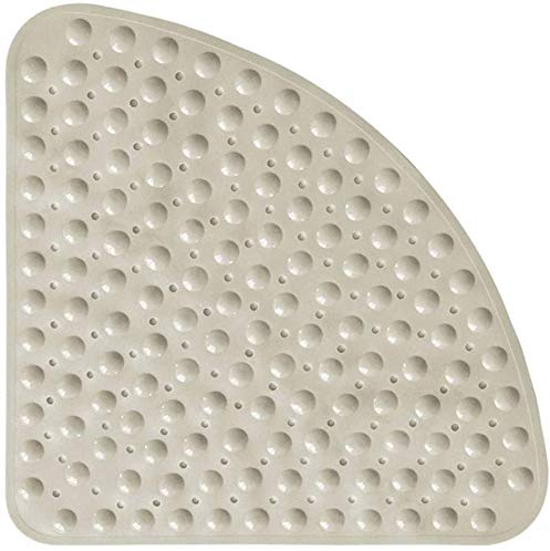 Sector Alfombrilla de goma para ducha de esquina, Alfombrilla de baño antideslizante en cuadrante Alfombrilla antibacteriana con ventosas para ducha o bañera, Antideslizante para bañera, 54x54CM