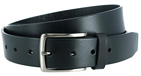 Trafalgar Herren Elemental 33 mm Leder Casual Gürtel - Schwarz - Klein