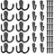 TDDL 20 Pièces Rétro Patère Crochet de Manteau Rétro Crochets de Manteau Crochet porte Manteau Mural Rétro en Métal avec 40 Vis pour Salle de Bain Cuisine Chambre Entrée(Noir)