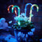 Pack of 4 Candy Cane LED Light | Battery Powered | 20 LED Lights In Total | With Weatherproof Battery Box | Perfect For Christmas Pathway Garden Stake Lights Festive Outdoor Decoration