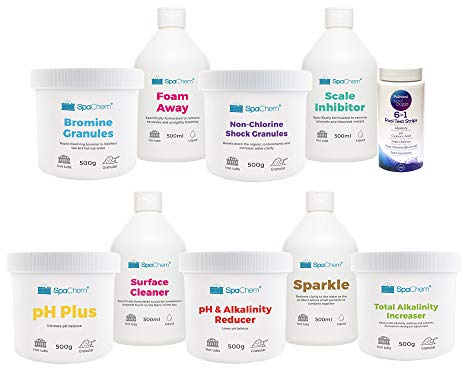 SpaChem Premium Bromine Starter Kit for Hot Tubs, Spas & Inflatable Spas