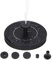 Kavolet Fontaine solaire 6V 1W, Pompe de fontaine de bain d'oiseau solaire bricolage indépendante, Fontaine extérieure, Kit de panneau de fontaine flottante,pour étang jardin terrasse piscine aquarium
