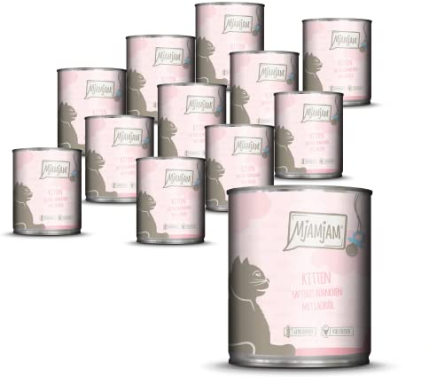 MjAMjAM - Kitten saftiges Hühnchen mit Lachsöl 12 x 800 g
