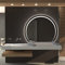 SARAR Halbrunder Badspiegel Spiegel Badezimmerspiegel mit rundum Beleuchtung 58 x 70 (D) cm Made in Germany Halbkreis Wandspiegel Mirror Spiegel Bad mit Licht Crato C1