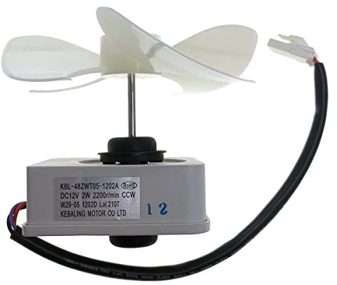 Générique SHY878 Original KBL-48ZWT05-1202A Pièces de réfrigérateur Évaporateur Motor du Moteur du Ventilateur avec Lame de Ventilateur (DC12V 2W 220 0r / Min)