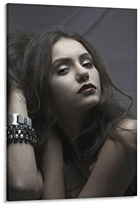 Nina Dobrev Poster der kanadischen Schauspielerin (3) Kunstposter Leinwand Malerei Dekor Wanddruck Foto Zuhause Modern Deko Poster 50 x 75 cm