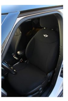 Italfodere 1 Paar Vordersitzbezüge für Mini Countryman, Schwarz, Stoff, Auto, Sitzbezug