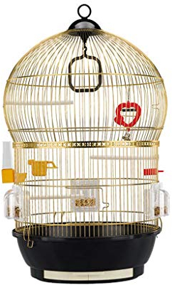 Flugkäfig Großer Papageienkäfig Edelstahl Deluxe Vogelvilla Außen Einfacher und Stilvoller High-End-Vogelkäfig Vogelkäfig (Size : M)