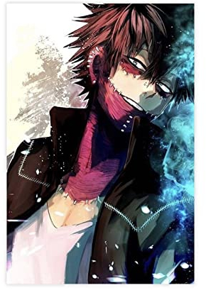 My Hero Academia Dabi Poster Leinwand Poster Leinwand Wandkunst Dekor Druck Bild Gemälde für Wohnzimmer Schlafzimmer Dekoration Rahmen Stil 30 x 45 cm