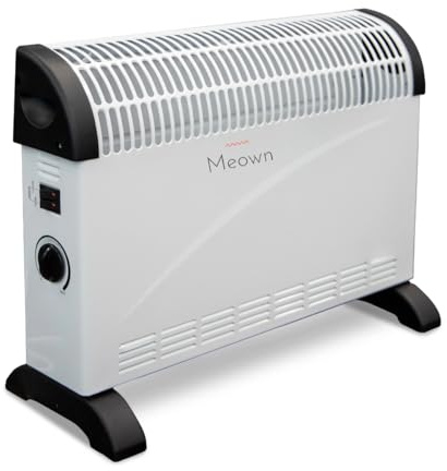 Meown 2000W Electric Convector Heater – Portable Thermoconvector with Adjustable Thermostat, 3 Heat Settings, Overheat & Tip-Over Protection (CONVECTOR HEATER SIMPLE)