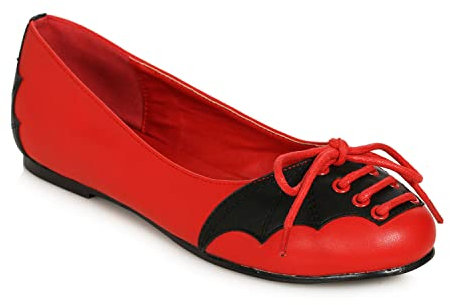 Ellie Shoes Damen 100-Batty Ballerinas, Rot/Schwarz, 42 EU