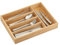 Relaxdays Besteckkasten, 5 Fächer, Bambus, Schubladenkasten klein, Besteck & Küchenutensilien, HBT 5x35,5x26,5 cm, natur
