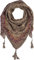 fashionchimp Damenschal mit Zier-Quasten und Muster-Mix Stickerei, Fransen-Schal, Dreieck-Tuch (Beige Ornamente)