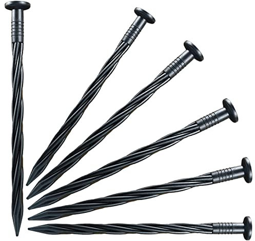 10/20/50 Stück Kunststoffnagel 20cm für Pflasterkante Rasenkante Befestigungsnägel Wegebefestigung Erdanker (10 PCS)