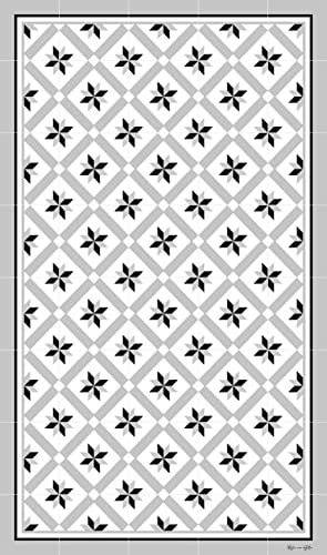 DobleUve Estudio Alfombra Vinílica Hidráulica 24 | Color Gris | 65x240 cm | Alfombra Cocina Lavable Antideslizante | Alfombra Vinilica | Suelo Vinílico | Alfombra Vinilo Salón