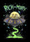 Displate Offiziell Rick and Morty MetallPoster Magnetische Befestigung Inklusive Lizenziert Bilder Hochwertiges Poster Psychedelic Monsters - Spaceship 45 cm x 32 cm