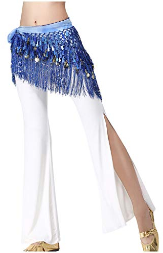 Bauchtanz Kostüm Damen Mädchen Chiffon Bauchtanz Gürtel Pailletten Bauchtanz Rocke Hüfttuch Münztuch Rave Outfit Frauen Karneval Festival Kostüm