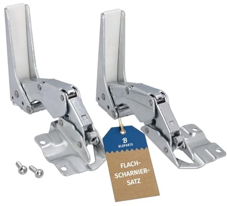 Bluparts Türscharnier Set Kühlschrankscharnier wie SIEMENS 12004051 /wie 00481147 für Kühlschrank Gefrierschrank Flachscharnier Schleppscharnier kompatibel mit Neff, Miele, Constructa, AEG