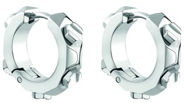 Philipp Plein Damen-Creolen Edelstahl, recycelt, Kristall 10 Zirkonia 1, Silber 32026372