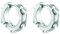 Philipp Plein Damen Ohrringe Creolen Edelstahl silber THE PLEIN CUFF PJ1EA21EU