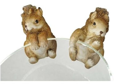Bedwen Squirrel Pot Hangers. Christmas decoration. Festive gardening ornament. Available from Plants
