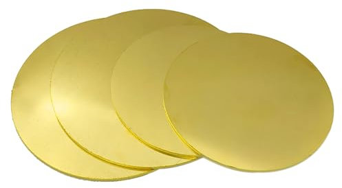 COYOUCO Hoja De Placa Redonda De Disco De Latón, Círculo Sólido De Aleación De Cobre H62, Espesor 2 Mm, Diámetro 55-90 Mm, 1 Pieza,90mm