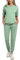 Irevial Sportivo Donna Completo, Completi Sportivi Donna Due Pezzi, Tuta Donna Sportiva Estiva, Maniche Corte & Pantaloni Casual, Tuta Donna Ginnastica per Jogging, Casa,Verde Chiaro, L