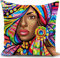 KUNQIAN Kissenbezug Afrika Kissen afrikanische deko Geschenke für Frauen sofakissen kissenbezüge dekokissen couchkissen kissenhülle Sofa Schlafzimmer Wohnzimmer Zimmer zierkissen 40x40cm