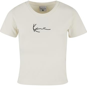 Karl Kani Damen KW-TE011-003-06 Small Signature Essential Short Tee Off White, XS