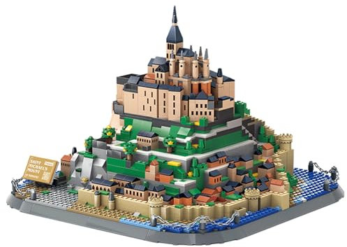 Oichy Blocs de Construction architecturaux modèle Mont Saint-Michel - Jeu de Construction - Boîtes de Construction créatives de renommée Mondiale pour garçons et Filles (1392 pièces)