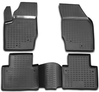 OMAC Gummimatten Fußmatten kompatibel mit Volvo XC90 2002-2014 TPE Automatten Schwarz 4X