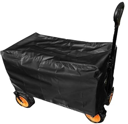 Klappbare Wagenabdeckung, Abdeckung Für Bollerwagen,Abdeckung Für Faltbar Bollerwagen, Bollerwagen Abdeckung, Transportkarre Abdeckung Mit Aufbewahrungstasch, Winddicht, UV-Beständiges 97 X 56 X 51CM