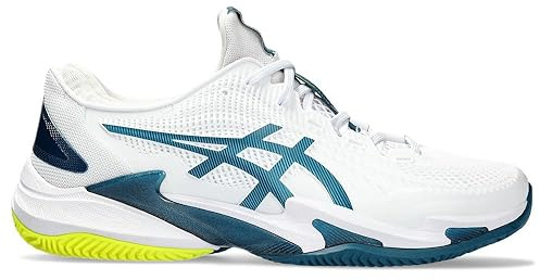 ASICS Court FF 3 Novak Clay Uomo Mann Tennisschuhe Blau Weiß