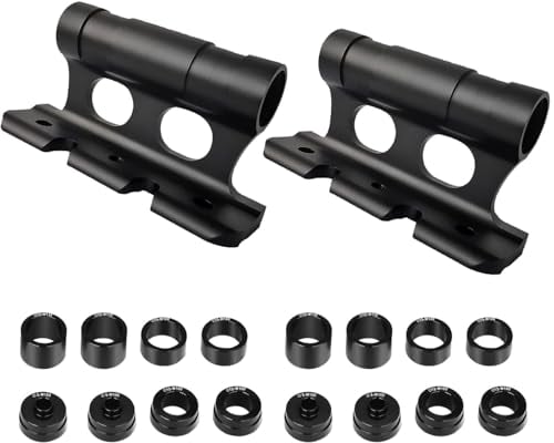 Ragyzity Bike Fork Mount, 2PCS Bicycle Fork Mount Truck Block, Quick Release MTB Thru Axle Carriers Aluminum Alloy Bicycle Fork Bracket Frame, 8 Removable Fittings 100×5/100×12/100×15/110×15mm