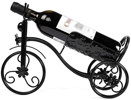 MOONDAME Vintage Shaped Wine Holder Wrought Iron Tricycle Bike Wine Bottle Rack