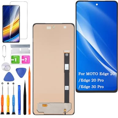 HLYGZX Display di ricambio per Motorola Moto Edge 20 / Edge 20 Pro LCD Schermo TFT, per Moto Edge 30 Pro Display Touch Digitizer Assembly Kit parti di riparazione