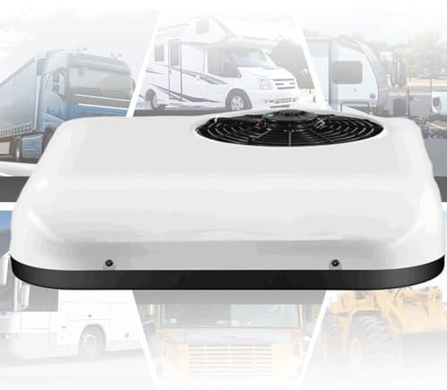 MhWrughts Climatiseur de Toit, système de climatisation pour Camping-Car, unité de climatisation pour Fourgon et Bateau 12 V/24 V pour Automobile, Camion,White-24V