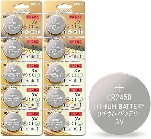 GutAlkaLi 10 Stück CR2450 Lithium-Knopfzellenbatterie 3 V Lithium-Knopfzellenbatterien Elektrisch