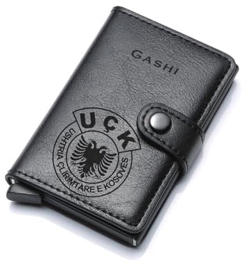 aina Albanien uck Kreditkartenetui, Personalisierbar mit Namen, Geldbörse für Herren - Geschenkidee