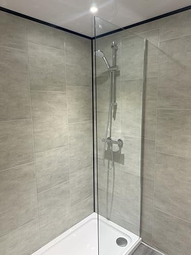 DBS Multi Grey Large Tile Effect PVC Wall Panel Shower Cladding (5 Panels)