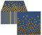 50PCS Blue & Gold Party Napkins - Navy Blue, Eco-Friendly, 33x33cm