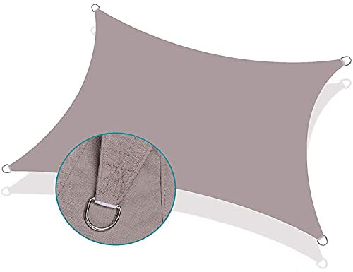 Tenda da sole impermeabile 5 x 6 m, resistente al 97%, blocco UV, per esterni, personalizzabile