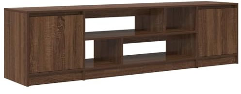 vidaXL TV-Schrank Braun Eichen-Optik 188,5x41x50 cm Holzwerkstoff, TV-Ständer, TV-Lowboard, TV-Tisch, TV-Sideboard, TV-Möbel, Fernsehschrank, Lowboard