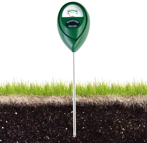 Soil Moisture Meter, Plant Water Monitor Precise Soil Tester Hygrometer Sensor Indicator for Outdoor Indoor Lawn Pot Plants Flower Gardening Farming Vegetable Bed Gardens, No Battery Required (Green)