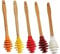 Alipis 5pcs Silicone Honey Dipper Sticks Non-Stick Stirring Spoons for Honey Pot Heat-Resistant Kitchen Utensils for Syrup Serving and Mixing